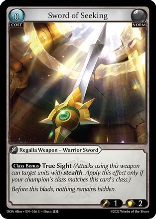 Sword of Seeking (056) - Dawn of Ashes Alter Edition