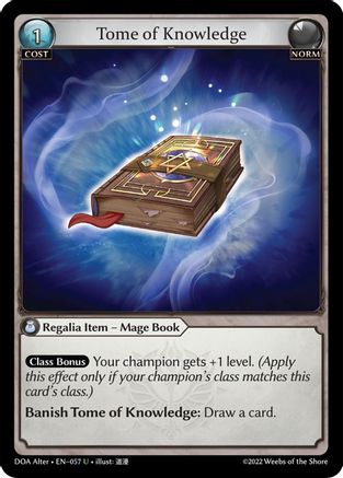 Tome of Knowledge (057) - Dawn of Ashes Alter Edition Foil