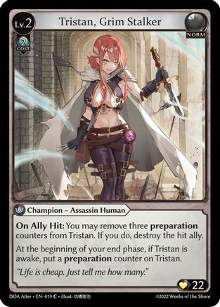 Tristan, Grim Stalker (019) - Dawn of Ashes Alter Edition