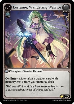 Lorraine, Wandering Warrior (002) - 2022 Demo Deck