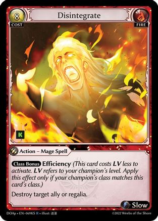 Disintegrate (069KS) - Dawn of Ashes Prelude