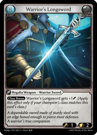 Warrior's Longsword (026) - Dawn of Ashes Prelude