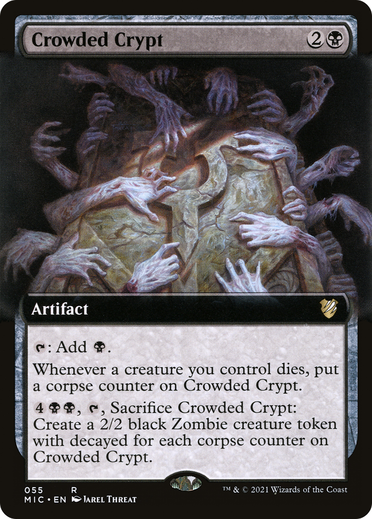 Crowded Crypt (Extended Art) [Innistrad: Midnight Hunt Commander]