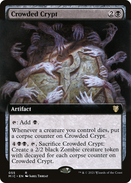 Crowded Crypt (Extended Art) [Innistrad: Midnight Hunt Commander]