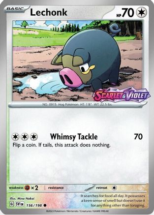 Lechonk 156/198  - Reverse Holofoil Miscellaneous Cards & Products - Common