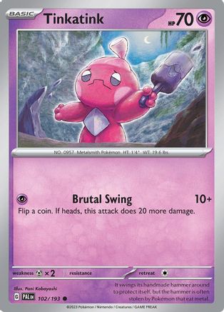 Tinkatink 102/193  SV02 Paldea Evolved - Common