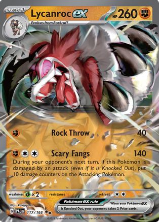 Lycanroc ex 117  - Holofoil SV02 Paldea Evolved - Double Rare