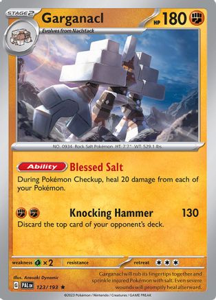 Garganacl 123  - Reverse Holofoil SV02 Paldea Evolved - Rare