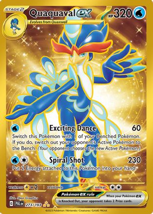 Quaquaval ex 273/193  - Holofoil SV02 Paldea Evolved - Hyper Rare