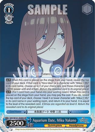 Aquarium Date, Miku Nakano (SR) (5HY/W101-E088S SR) - The Quintessential Quintuplets Movie