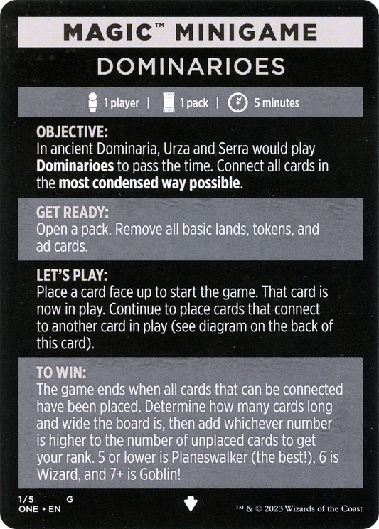 Dominarioes // Dominarioes (cont'd) (MONE-001) - Phyrexia: All Will Be One Minigames Foil