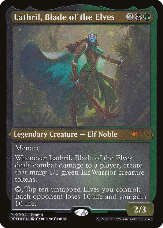 Lathril, Blade of the Elves (PKHM-02★) - Kaldheim Promos Etched Foil