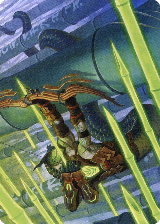 Bamboo Grove Archer // Bamboo Grove Archer (ANEO-020) - Neon Dynasty Art Series (Borderless)