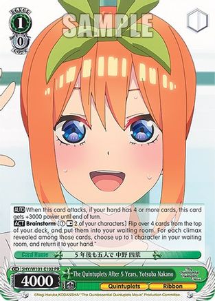 The Quintuplets After 5 Years, Yotsuba Nakano (5HY/W101-E102) - The Quintessential Quintuplets Movie