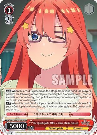 The Quintuplets After 5 Years, Itsuki Nakano (5HY/W101-E104) - The Quintessential Quintuplets Movie