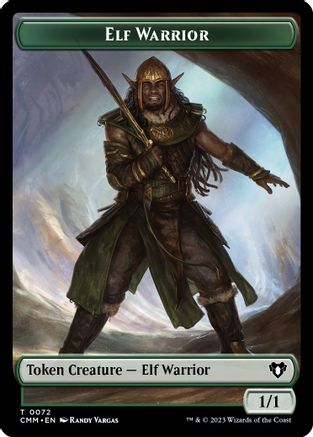 Elf Warrior // Cleric Double-Sided Token (CMM-72 // 62) - Commander Masters