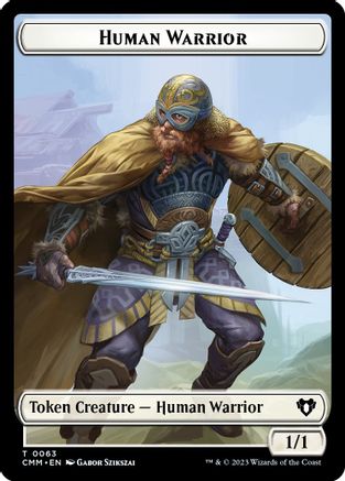 Human Warrior // Zombie Army Double-Sided Token (CMM-63 // 69) - Commander Masters