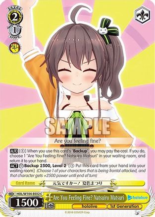 Are You Feeling Fine? Natsuiro Matsuri (HOL/W104-E032 C) - hololive production Vol.2