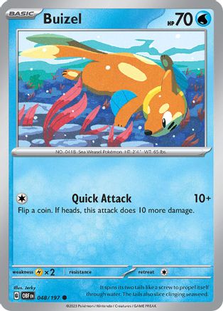 Buizel 048  SV03 Obsidian Flames - Common