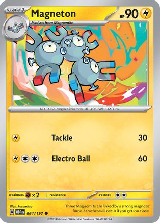 Magneton 064  SV03 Obsidian Flames - Common