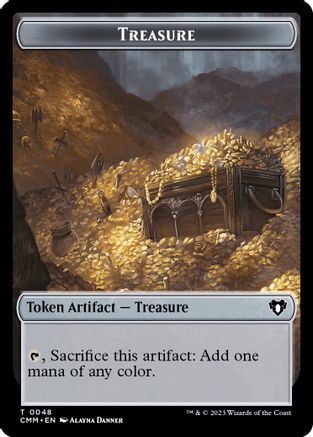 Treasure // Demon Double-Sided Token (CMM-48 // 15) - Commander Masters Foil