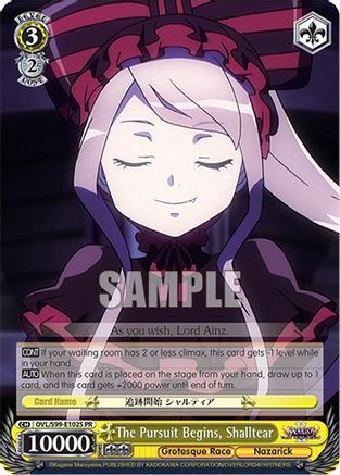 The Pursuit Begins, Shalltear (Foil) (OVL/S99-E102S PR) - Nazarick: Tomb of the Undead Vol.2