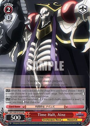 Time Halt, Ainz (Foil) (OVL/S99-E107S PR) - Nazarick: Tomb of the Undead Vol.2
