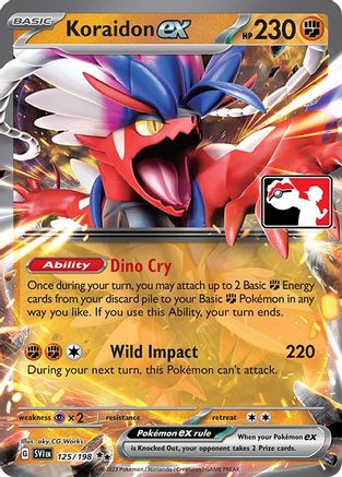 Koraidon ex 125  - Holofoil Prize Pack Series Cards - Double Rare