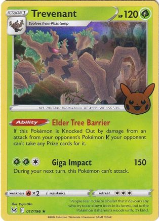 Trevenant 017  - Holofoil Trick or Trade BOOster Bundle 2023 - Holo Rare