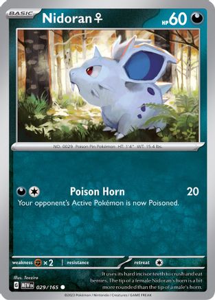 Nidoran F 029  - Reverse Holofoil SV Scarlet & Violet 151 - Common