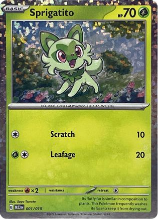 Sprigatito 001  - Holofoil McDonalds Promos 2023 - Promo