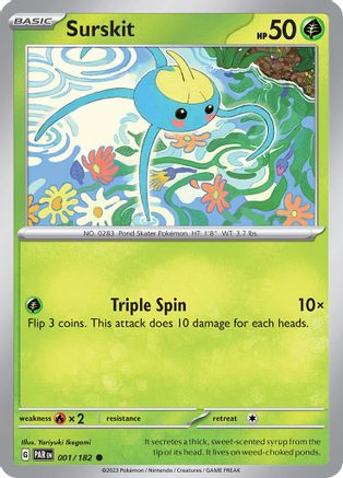 Surskit 001  - Reverse Holofoil SV04 Paradox Rift - Common