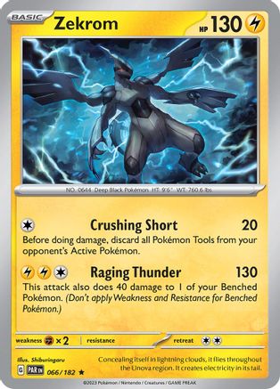 Zekrom 066  - Holofoil SV04 Paradox Rift - Rare