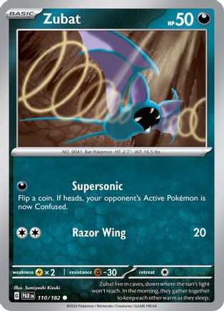 Zubat 110  - Reverse Holofoil SV04 Paradox Rift - Common