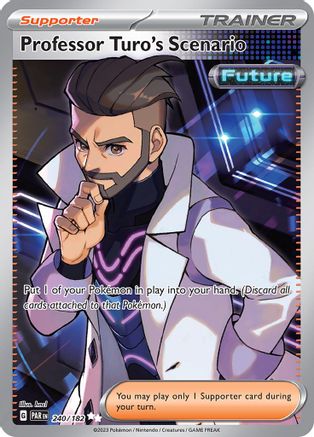 Professor Turo's Scenario 240/182  - Holofoil SV04 Paradox Rift - Ultra Rare