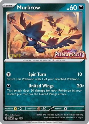 Murkrow 021  - Holofoil SV Scarlet & Violet Promo Cards - Promo