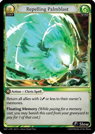 Repelling Palmblast (165) - Alchemical Revolution Foil