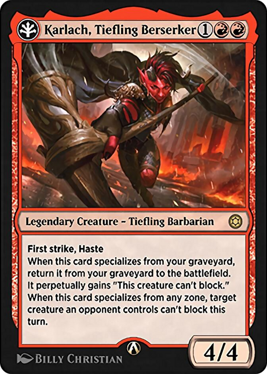 Karlach, Tiefling Berserker (HBG-14R) - Alchemy Horizons: Baldur's Gate