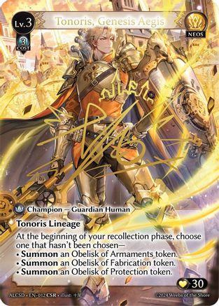 Tonoris, Genesis Aegis (CSR) (012) - Alchemical Revolution Starter Decks Foil