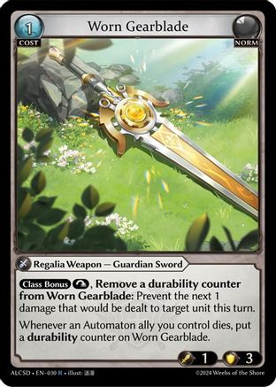 Worn Gearblade (030) - Alchemical Revolution Starter Decks Foil