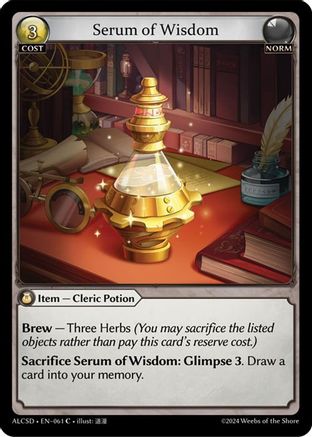 Serum of Wisdom (061) - Alchemical Revolution Starter Decks