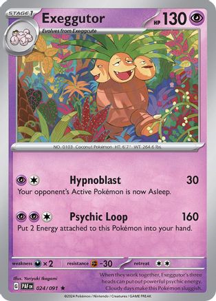 Exeggutor 024  - Holofoil SV Paldean Fates - Rare