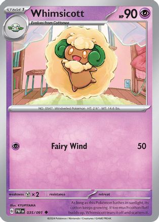 Whimsicott 035  SV Paldean Fates - Uncommon