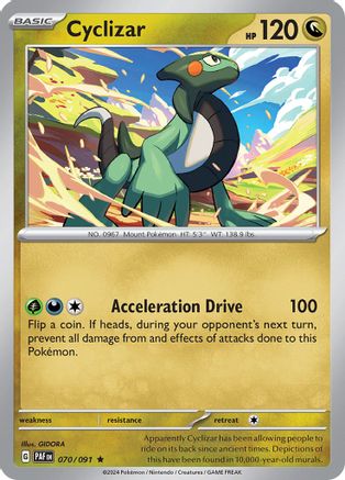 Cyclizar 070/091  - Reverse Holofoil SV Paldean Fates - Rare