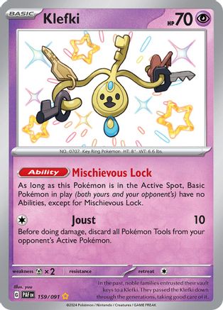 Klefki 159  - Holofoil SV Paldean Fates - Shiny Rare