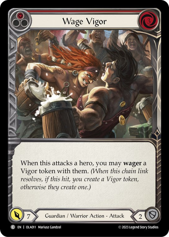 Wage Vigor (Red) [OLA011] (Heavy Hitters Olympia Blitz Deck)