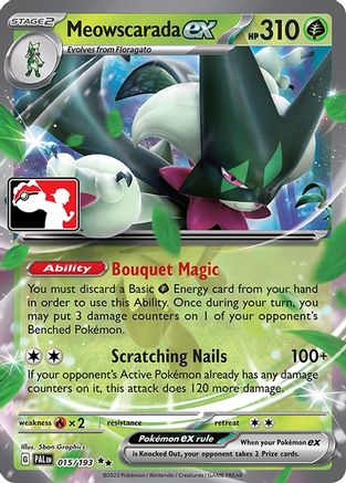Meowscarada ex/193  - Holofoil Prize Pack Series Cards - Double Rare