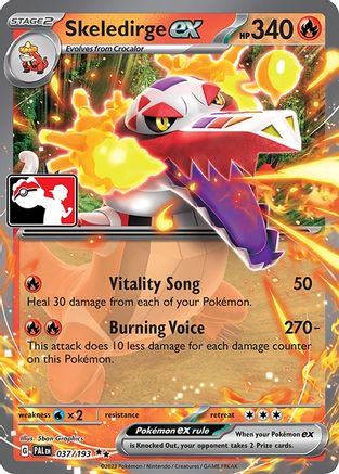 Skeledirge ex - 037/193/193  - Holofoil Prize Pack Series Cards - Double Rare