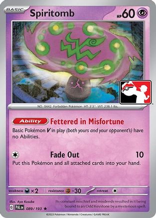 Spiritomb 089/193  Prize Pack Series Cards - Rare