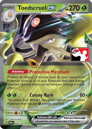Toedscruel ex 022  - Holofoil Prize Pack Series Cards - Double Rare